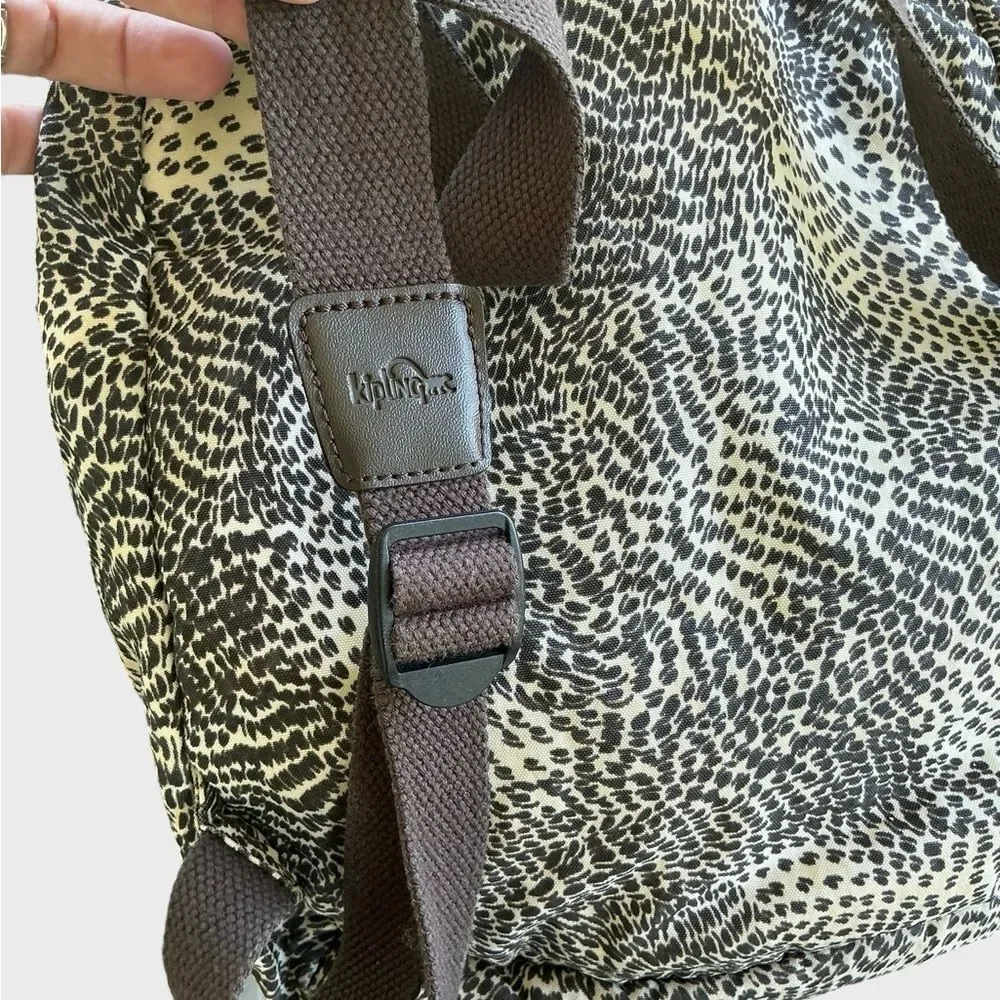 Kipling Backpack Firefly Small Leopard Print Bag
